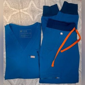 Figs Scrubs Set Color ALPS BLUE (XXS Catarina & Petite XXS Zamora Jogger)